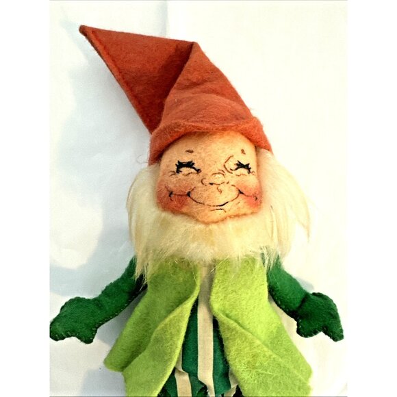Annalee Christmas Elf Pixie Felt Ornament Figurine 11" Posable Shelf Sitter VTG - Picture 3 of 8